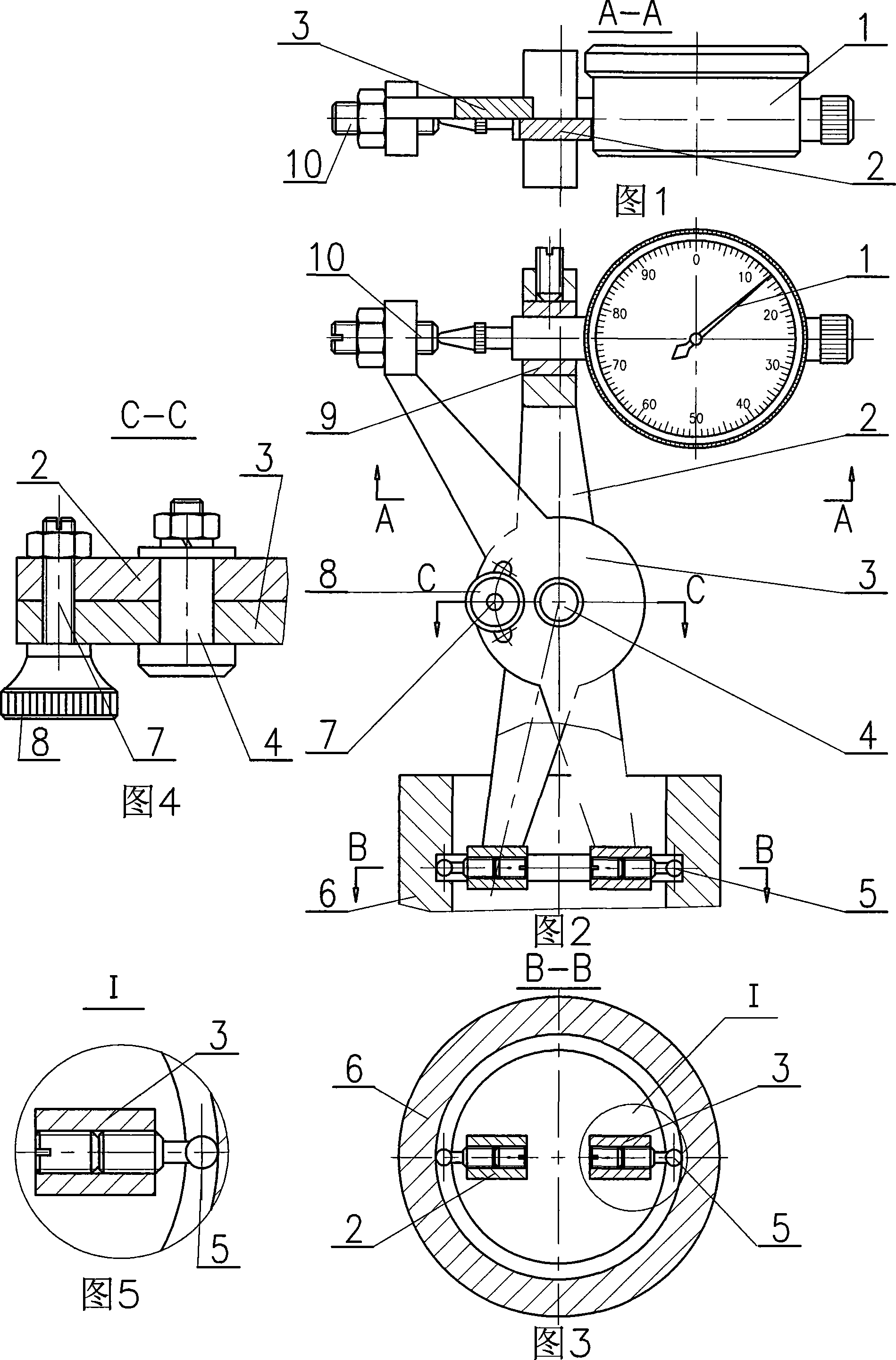 Inner hole groove diameter gauge