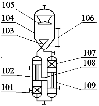 Low-temperature evaporation, concentration and crystallization device of gas-liquid linkage forced circulation heat pump