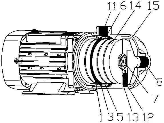 Gas-liquid separation device for enhancing self-absorption of self-absorption type multistage centrifugal pump