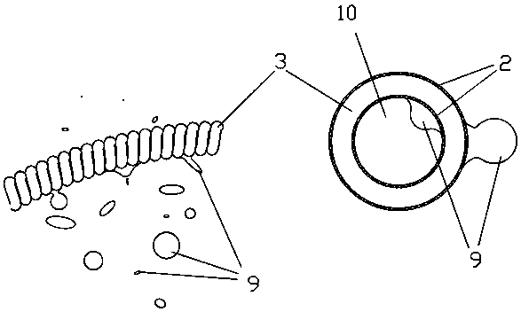 Gas-liquid separation device for enhancing self-absorption of self-absorption type multistage centrifugal pump