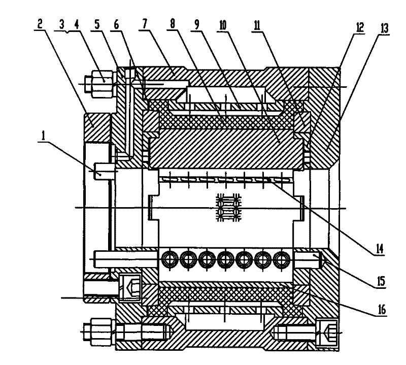 Quick-change slips hydraulic rubber cylinder chuck