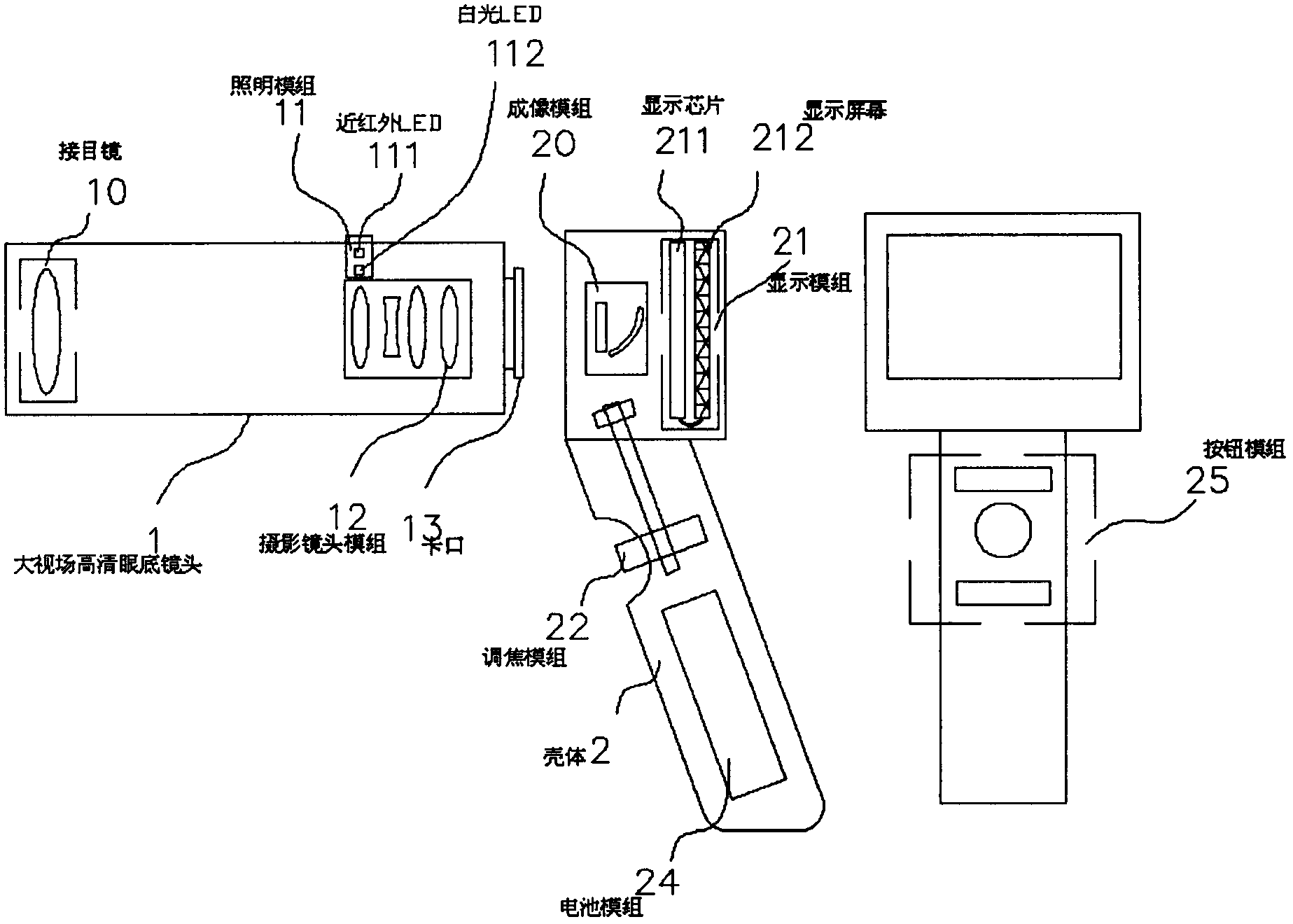 Handheld type fundus camera