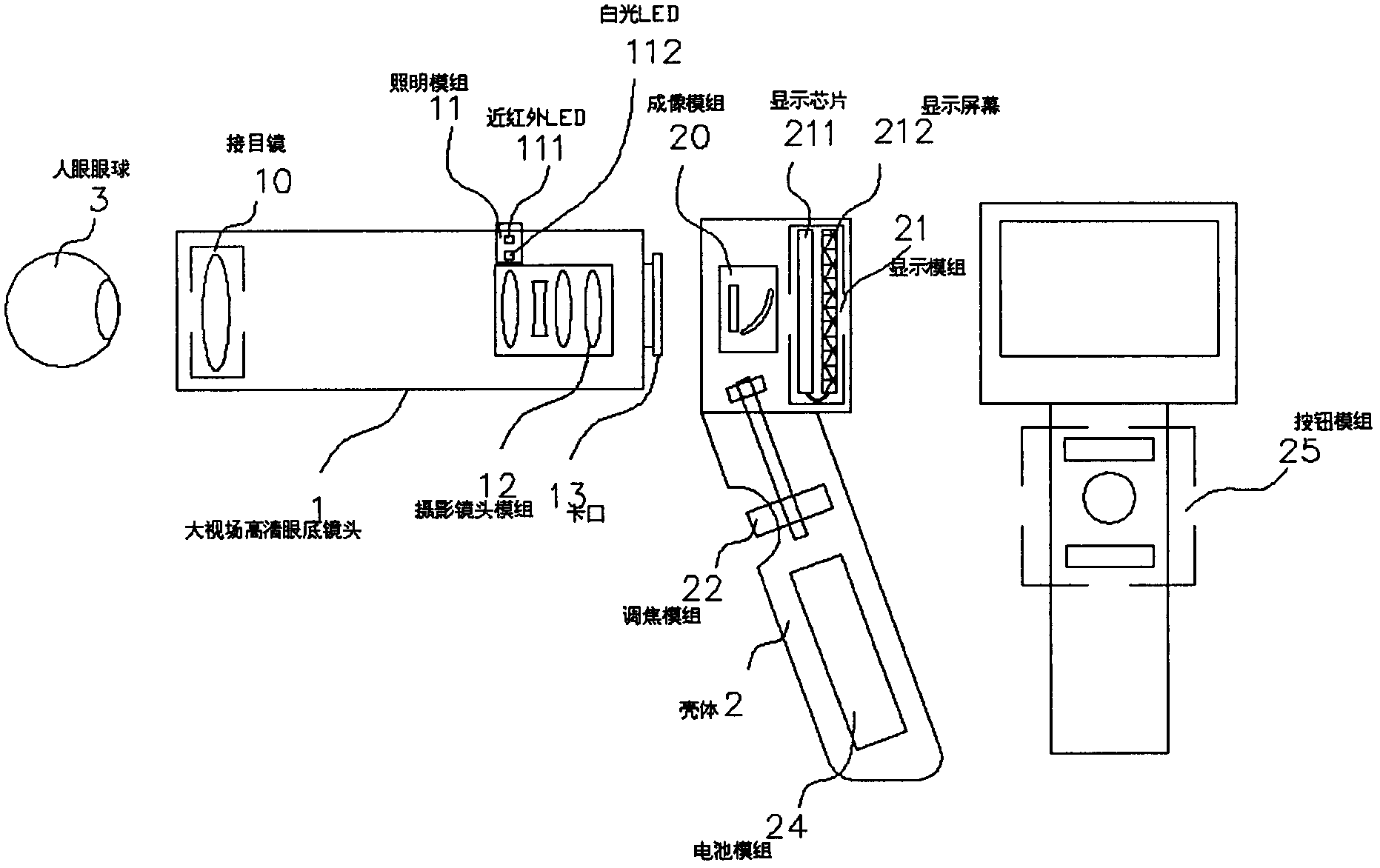 Handheld type fundus camera