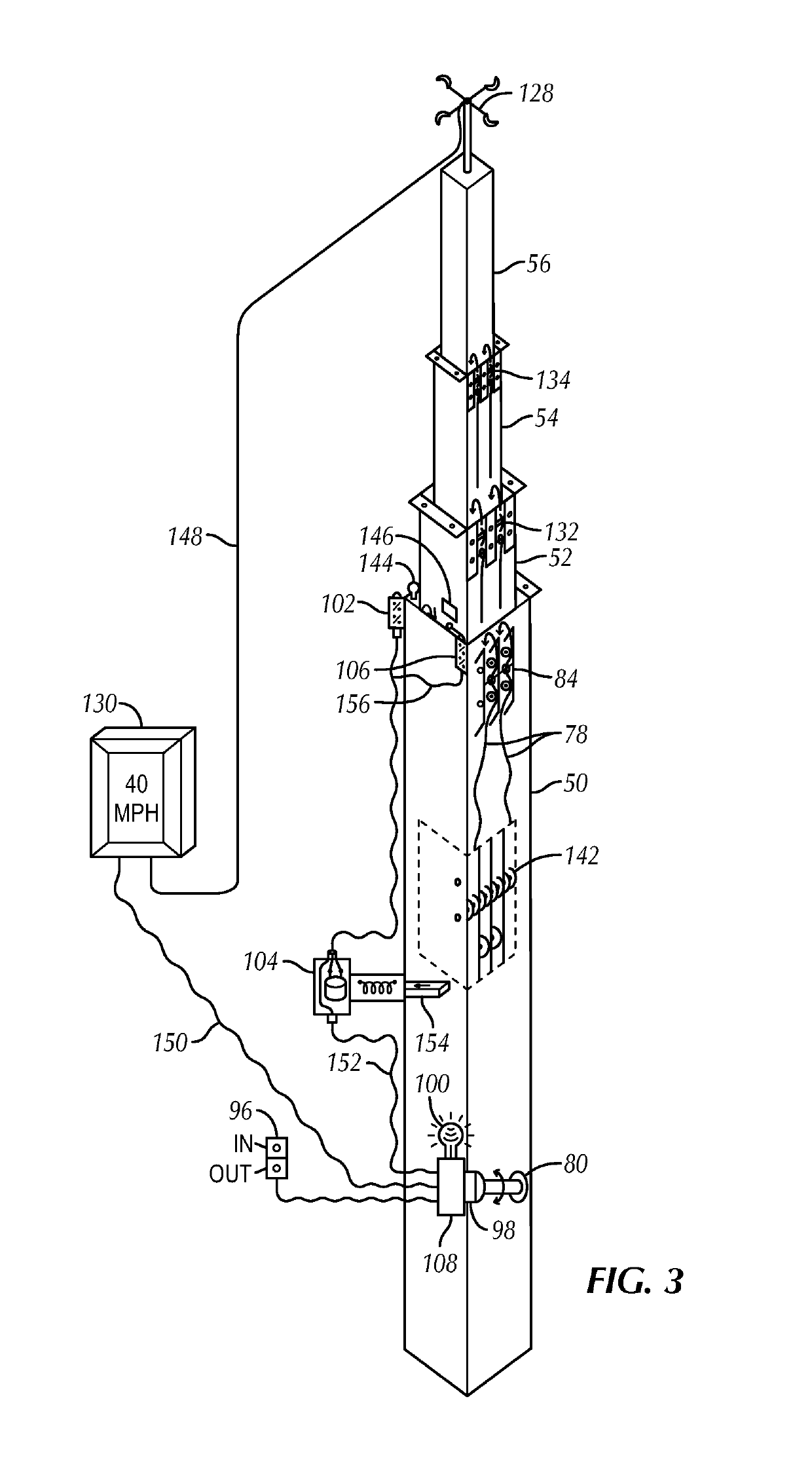 High-intensity, telescoping light tower with safety features