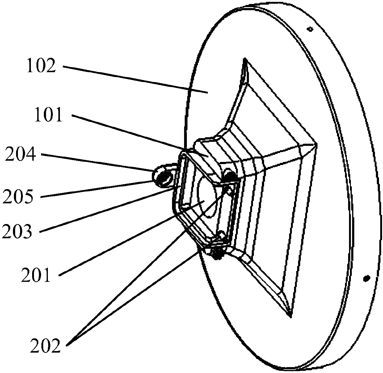 Luminous flux detection connecting device and detection method using same