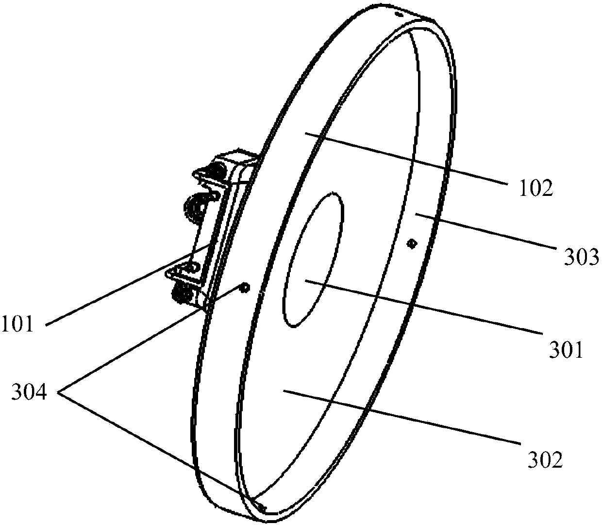 Luminous flux detection connecting device and detection method using same