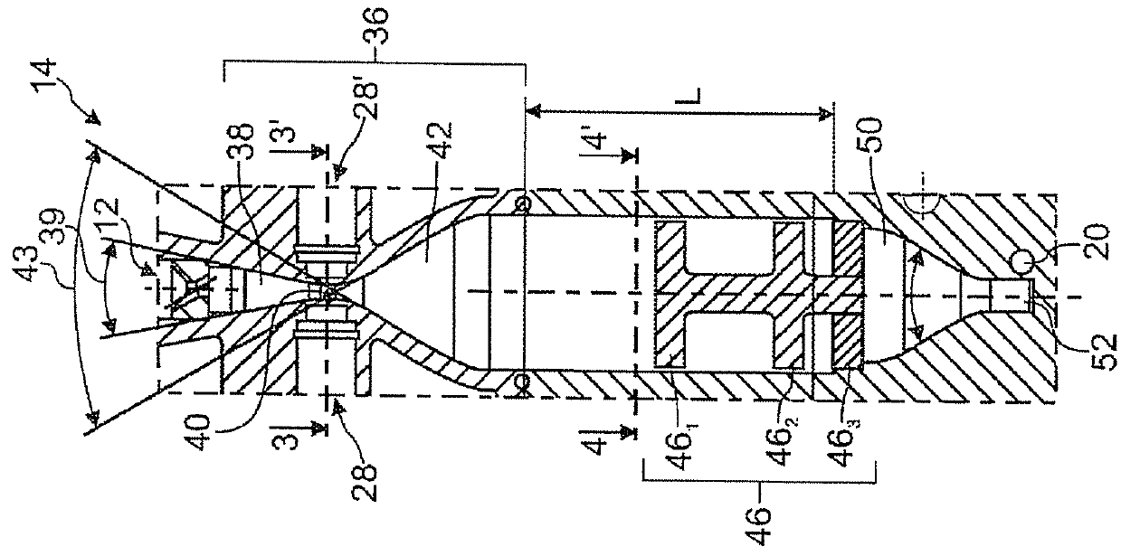 Device for the enrichment of a liquid stream with a gas