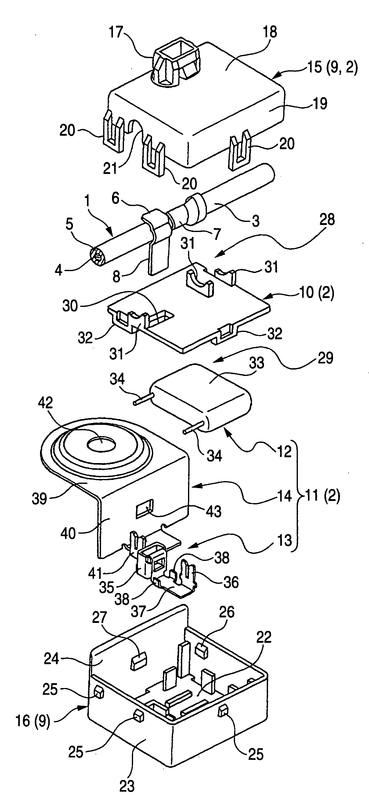 Structure of connecting wire to element-containing unit