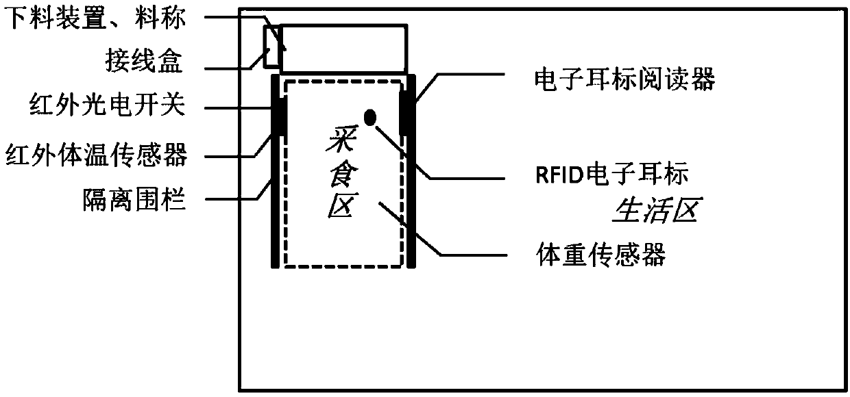 Monitoring system and method for key parameters of pig growth based on NB-IoT