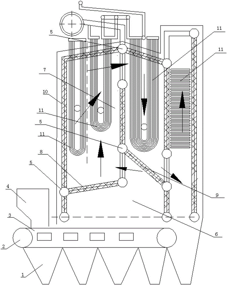 Efficient heat exchanging boiler device