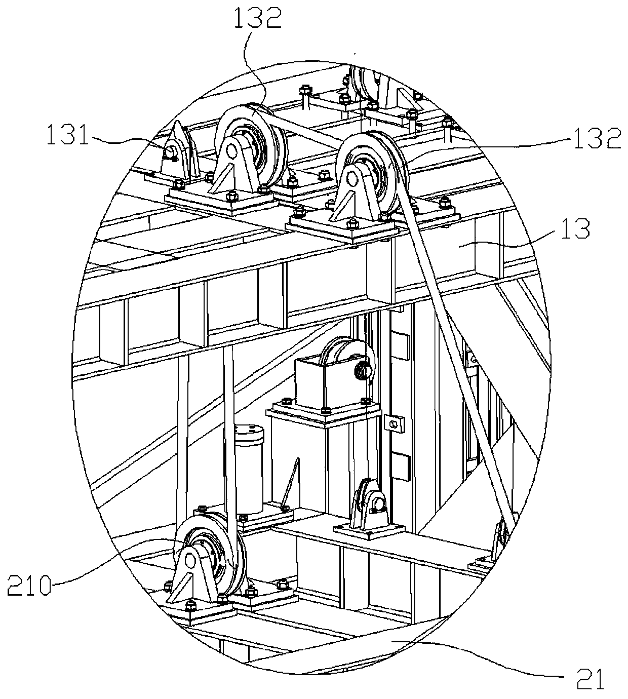 Counter-weight mechanism and vertical loop system