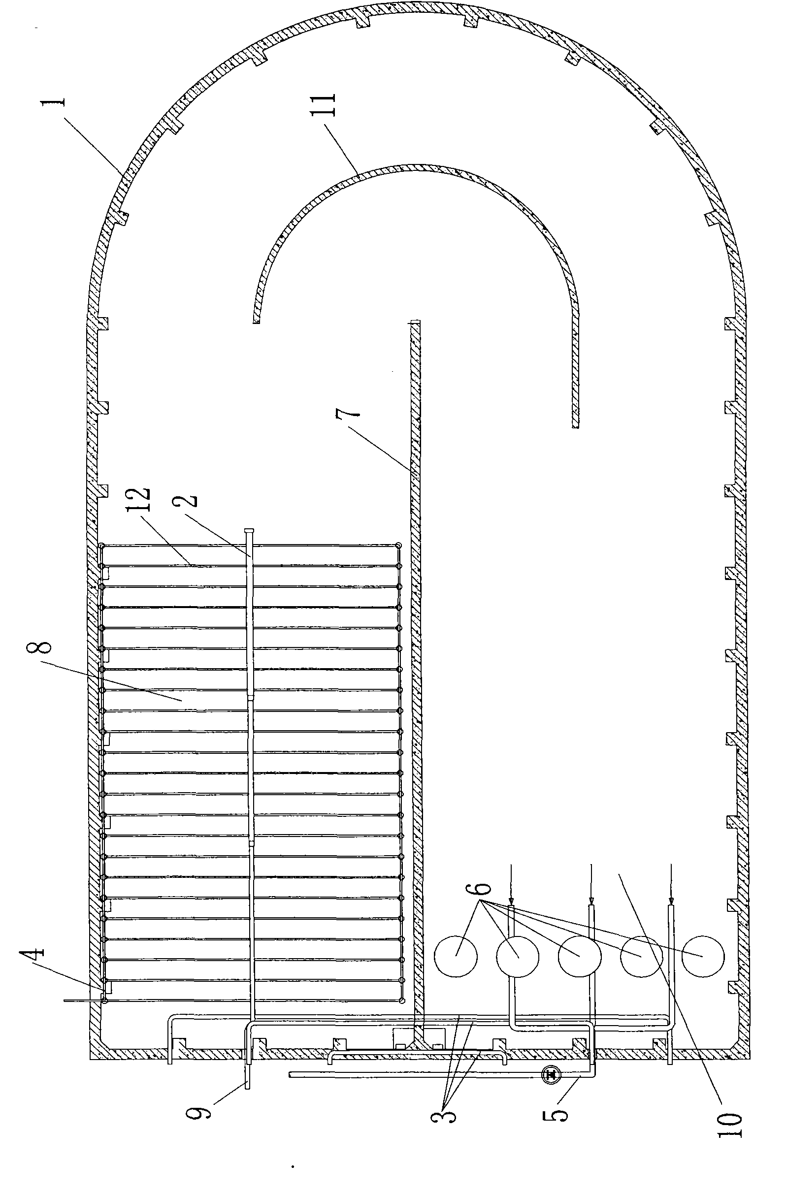 U-shaped low speed anaerobic reactor