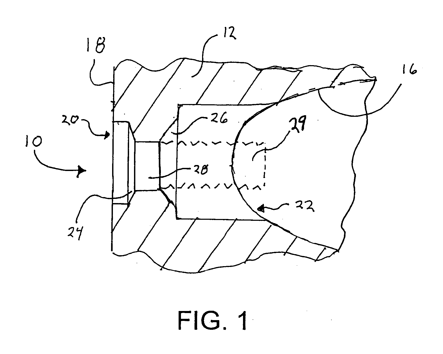 Tool and method for forming a lug hole