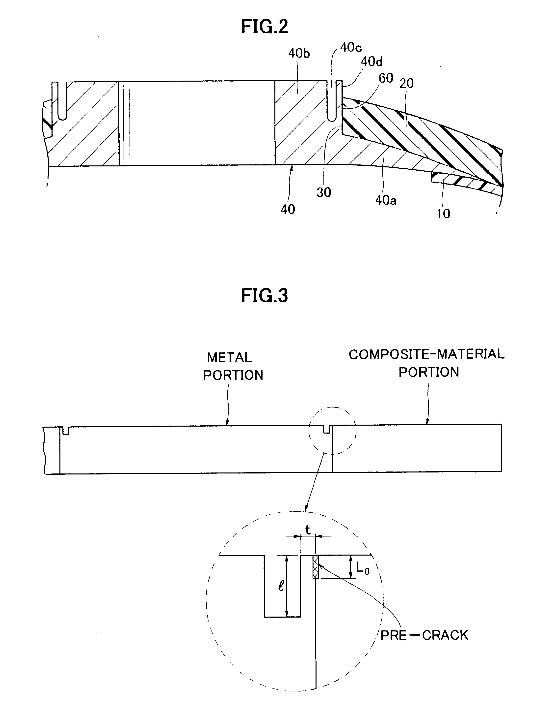 Bonding structure of metal member and composite-material member