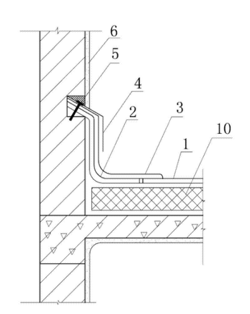 Method for repairing leaked coiled-material water-proof roof