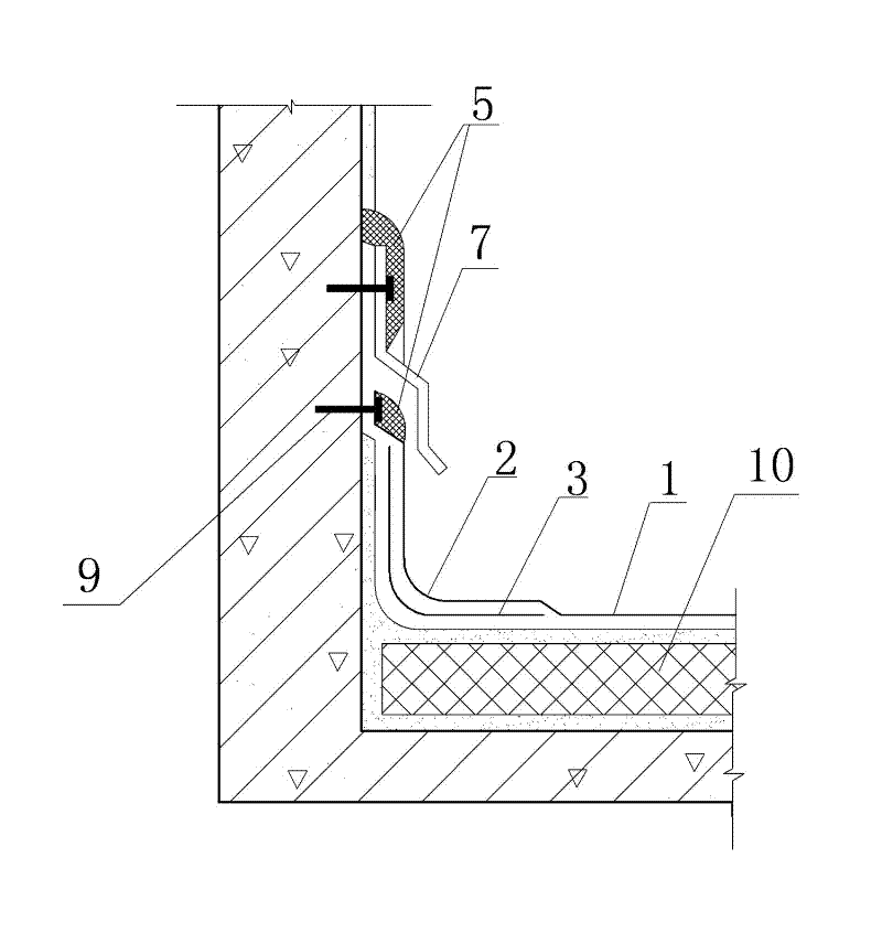 Method for repairing leaked coiled-material water-proof roof