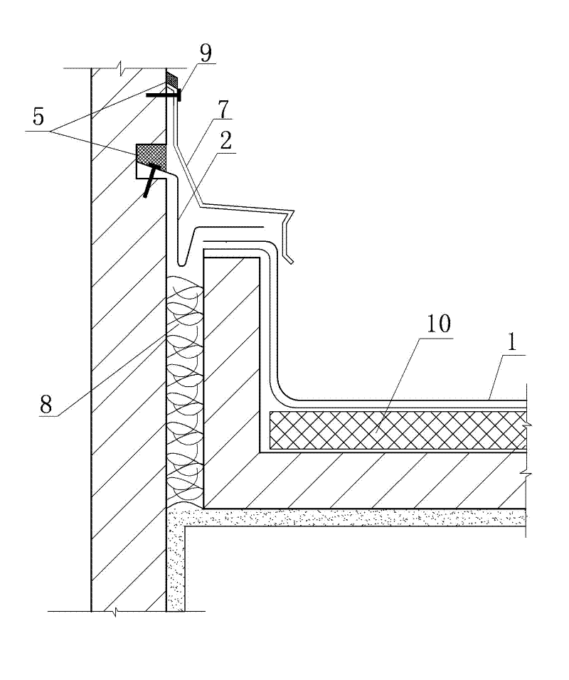 Method for repairing leaked coiled-material water-proof roof