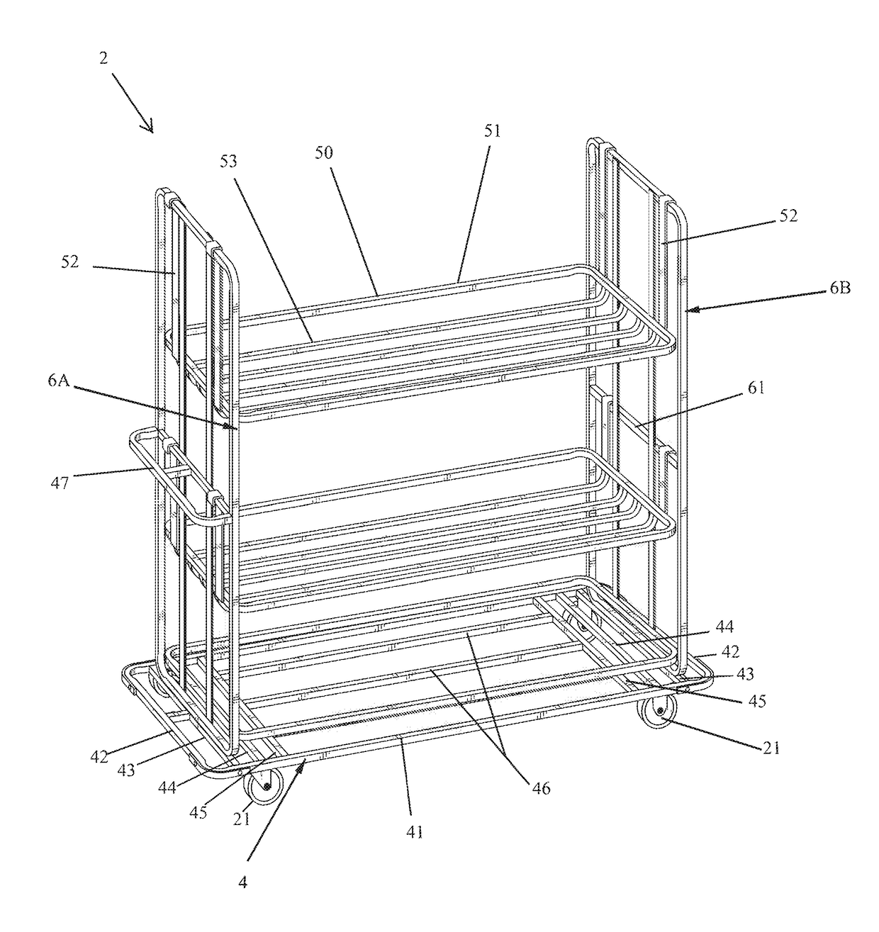 Reconfigurable equipment distribution cart