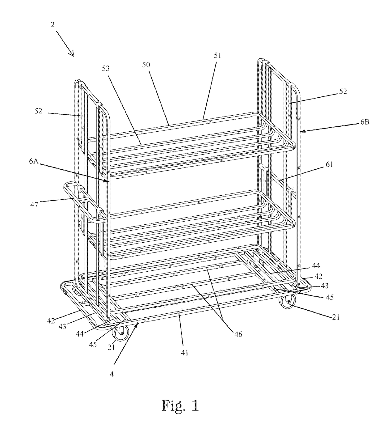 Reconfigurable equipment distribution cart