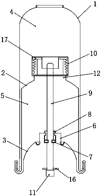 Novel double-cavity paint spraying aerosol can structure