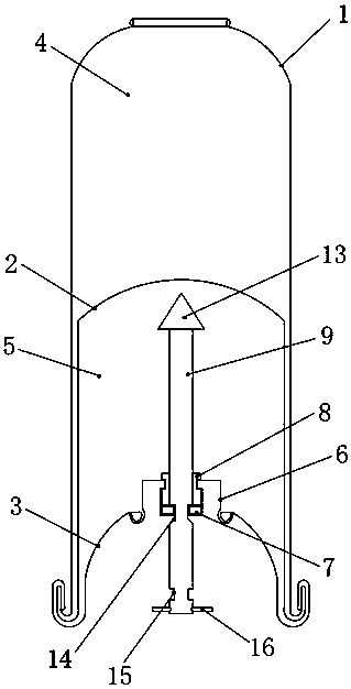 Novel double-cavity paint spraying aerosol can structure