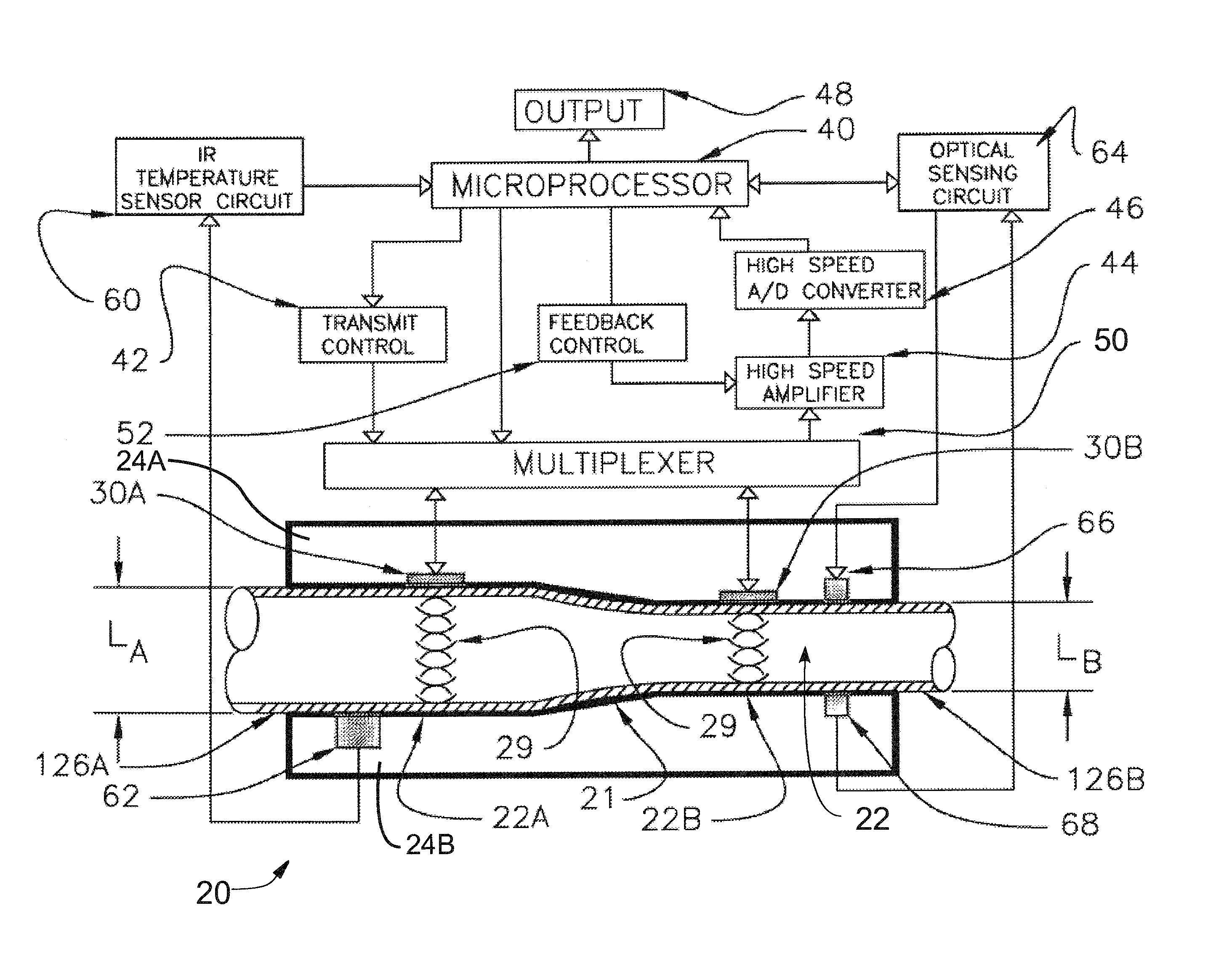 Apparatus and method for real time measurement of a constituent of blood to monitor blood volume