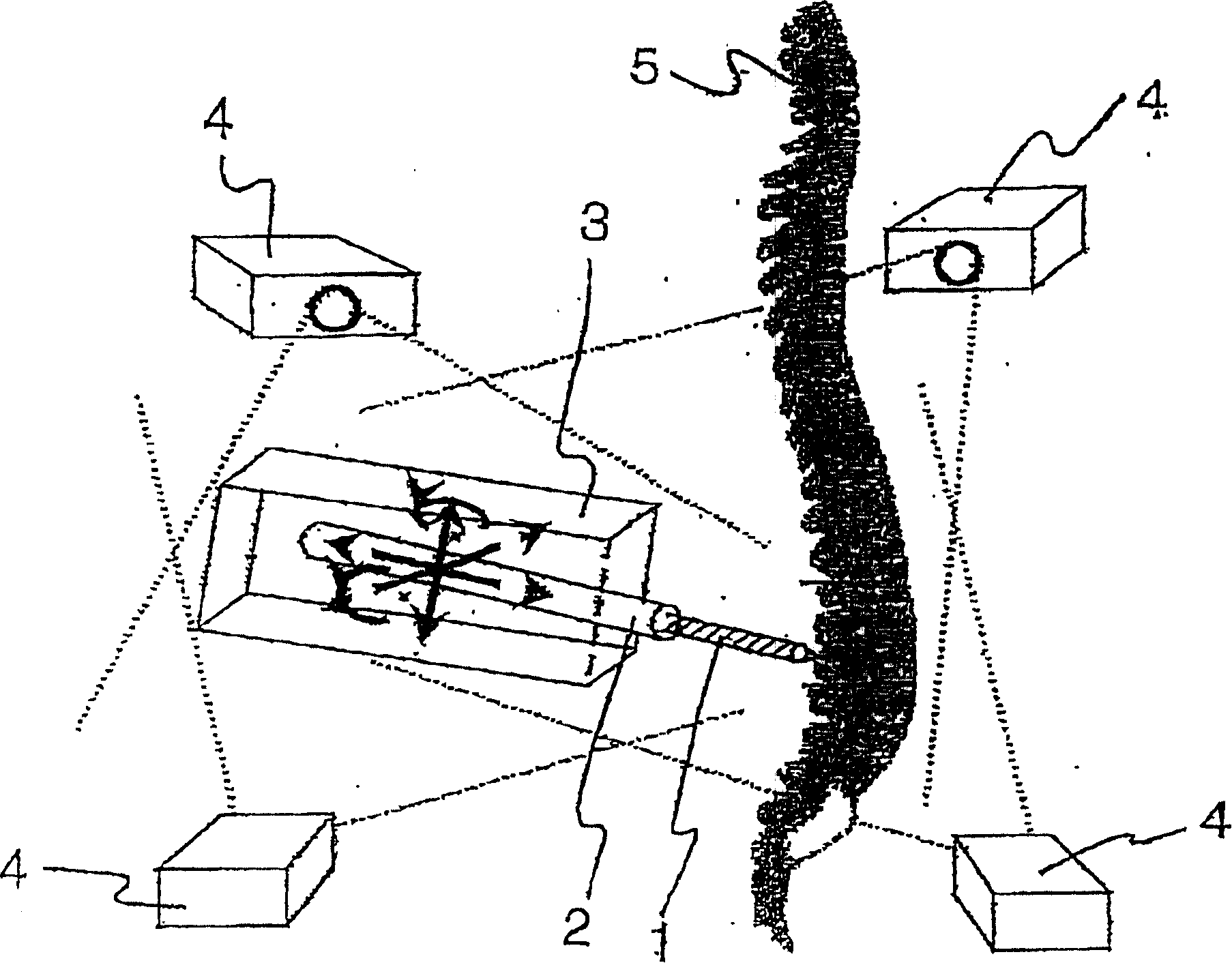 Device for treating parts of a human or animal body