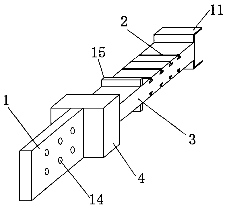 Groove connected repairable low-yield point steel damper