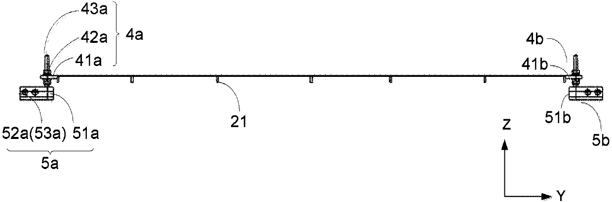 Transition device with supporting part and plate blank conveying system