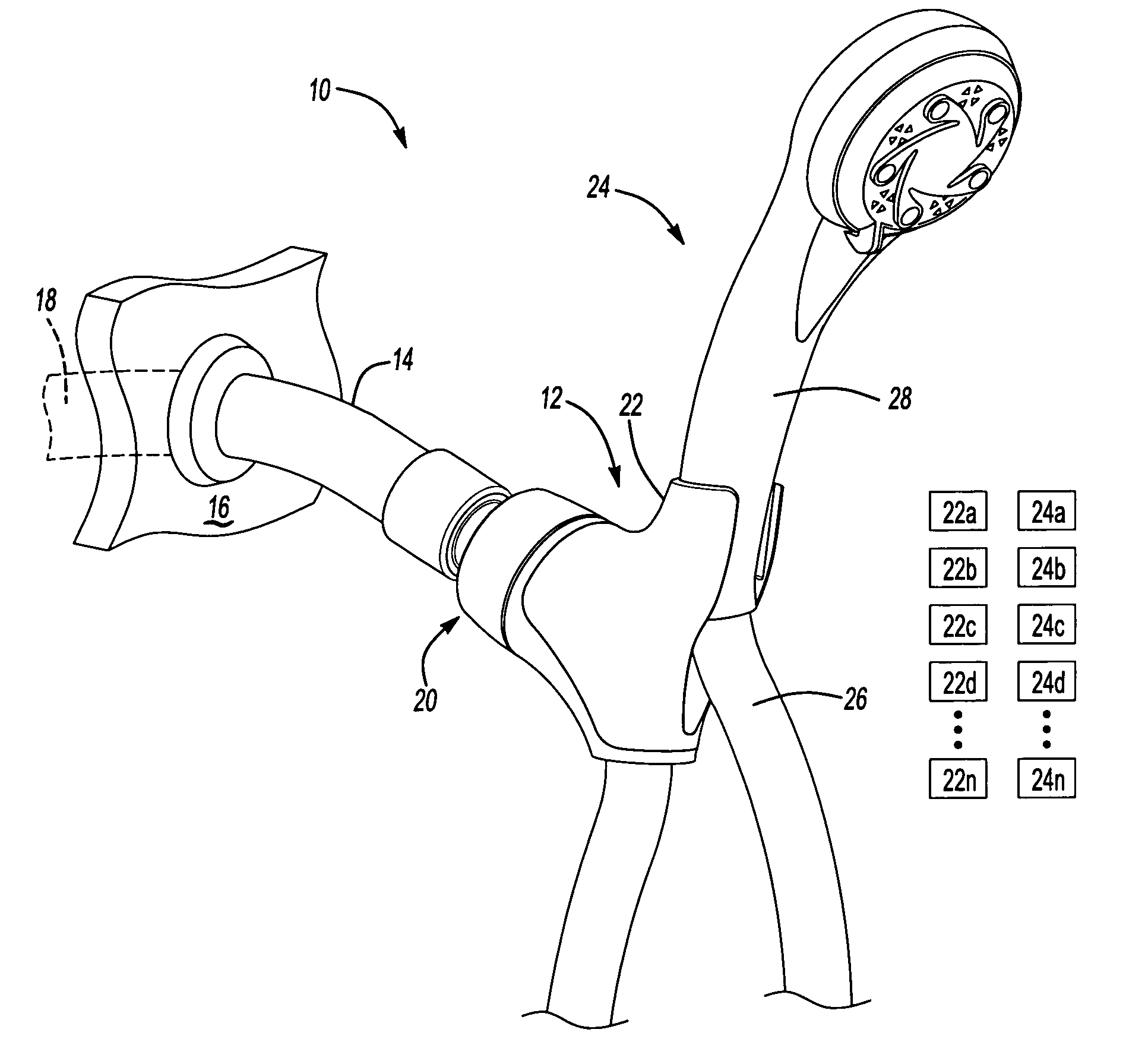 Adjustable mount for showerhead