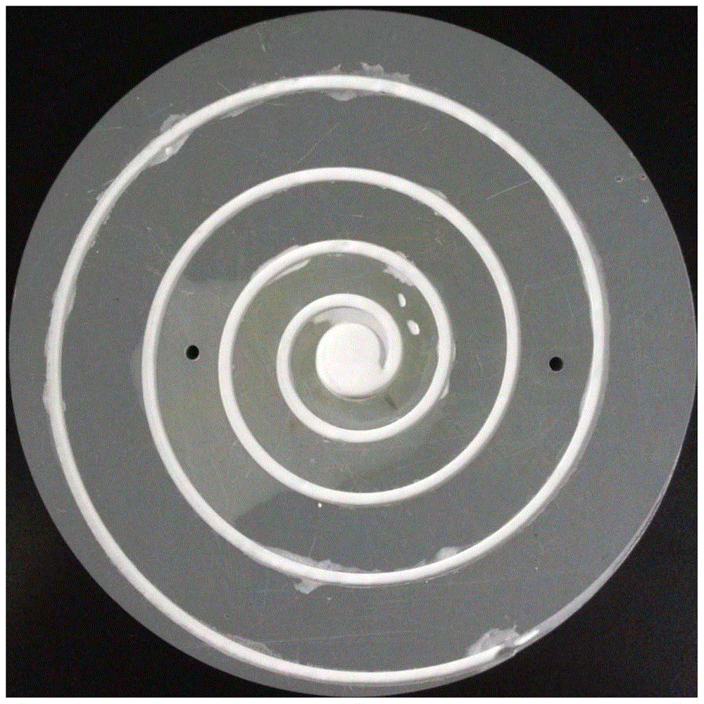 Narrow-band spiral thin-layer chromatography plate and preparation method thereof