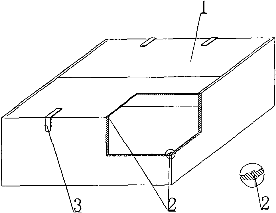 Hollow core die for cast-in-place concrete hollow filling