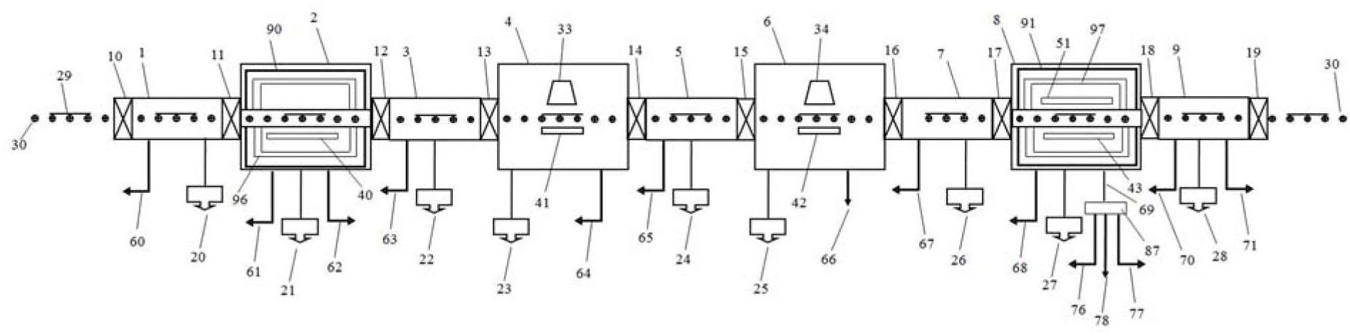 Device for largely and continuously preparing two-dimensional nanometer films in large