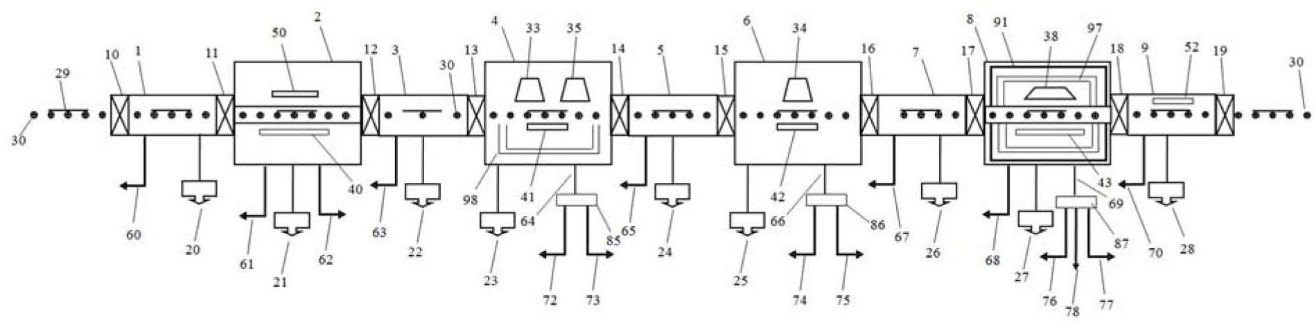 Device for largely and continuously preparing two-dimensional nanometer films in large