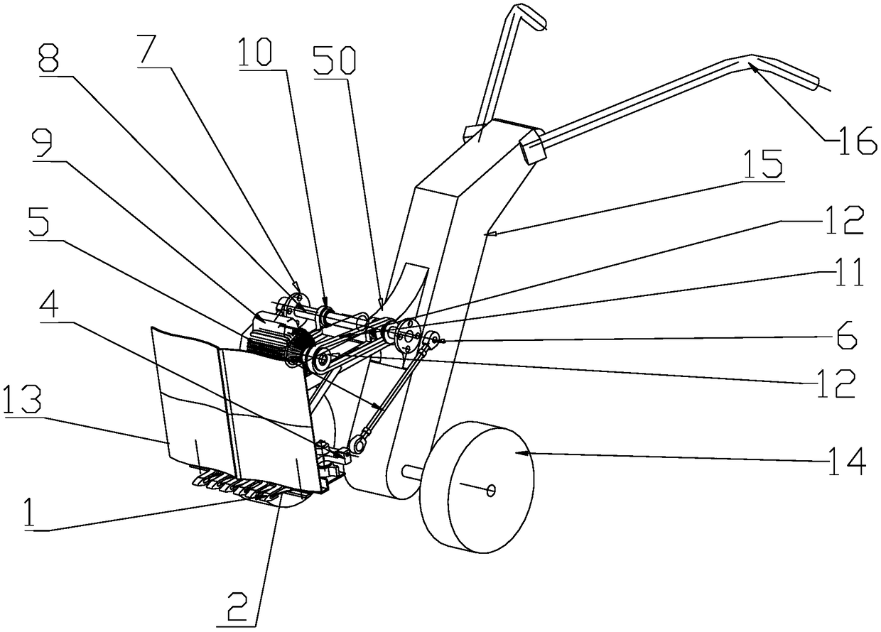 Small-scale reciprocating-type balanced inertia harvester for pasture grass and harvesting method of harvester