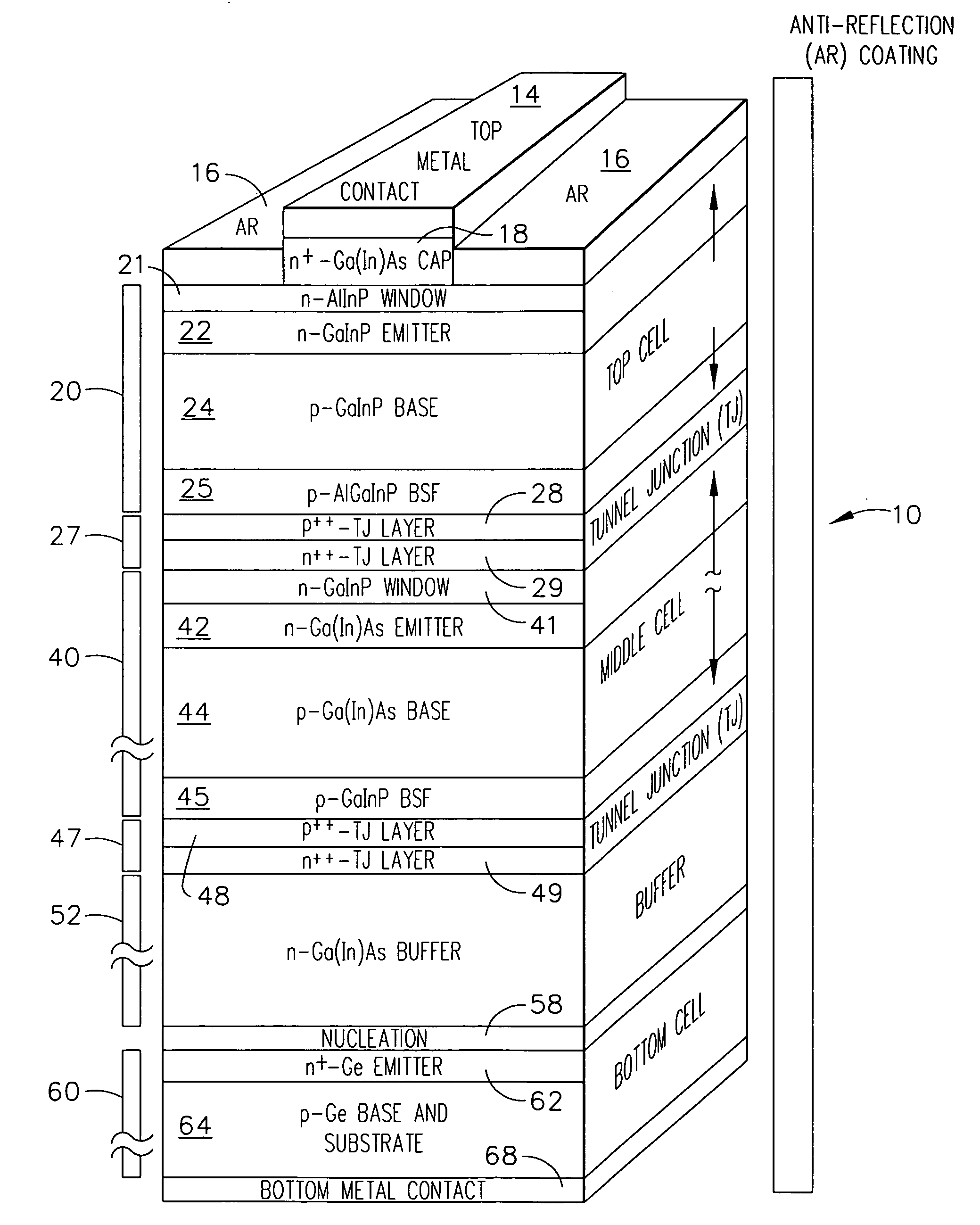 Isoelectronic surfactant suppression of threading dislocations in metamorphic epitaxial layers