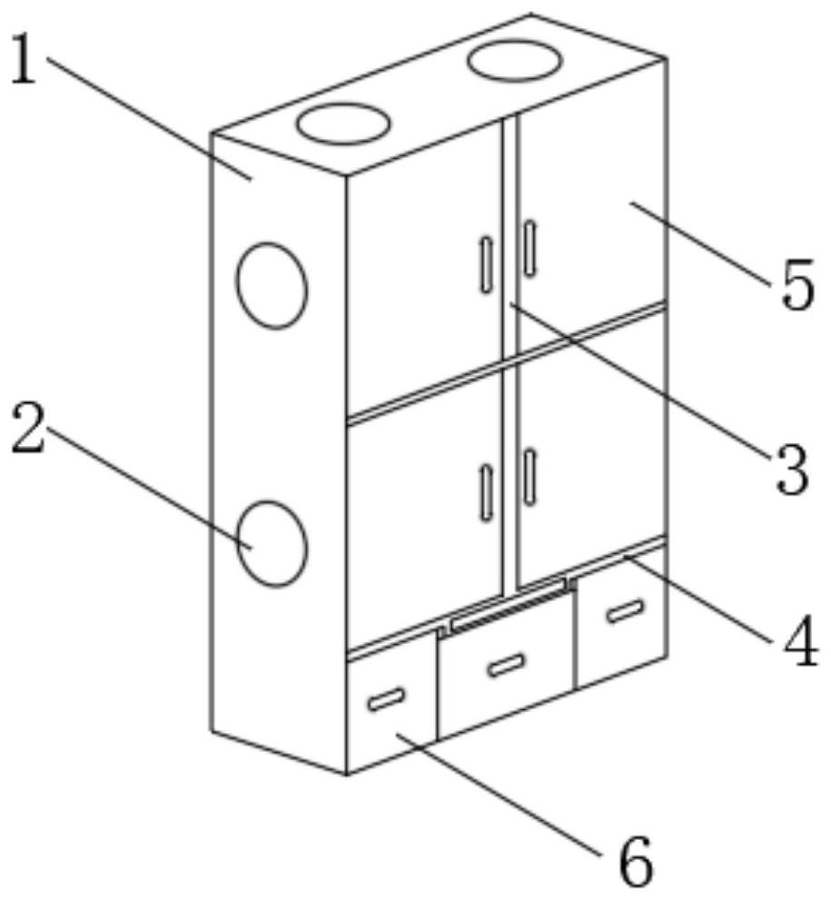 Dormitory article storage cabinet