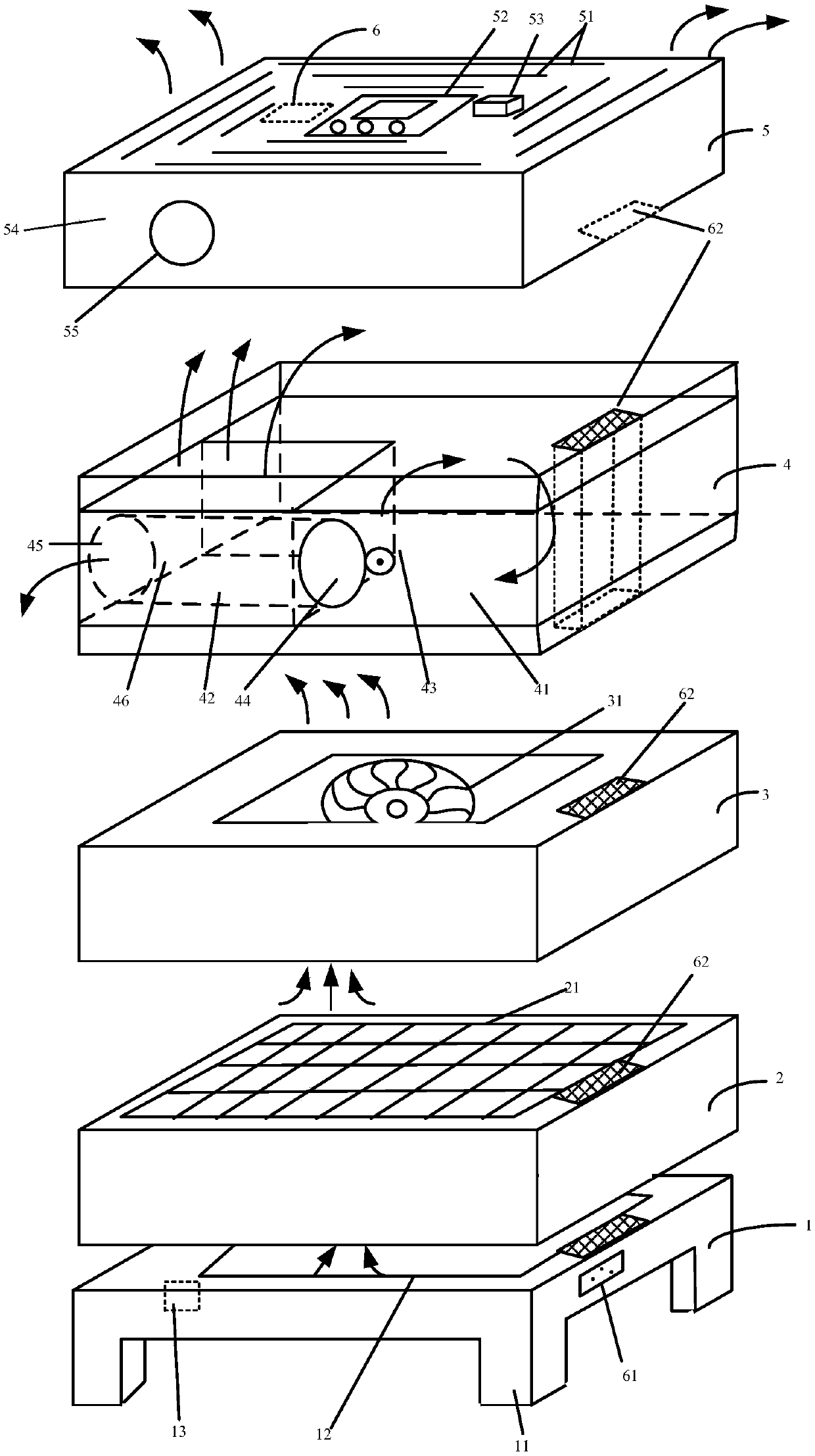 Circular adsorbing intelligent air purifying system for simulating forest environment