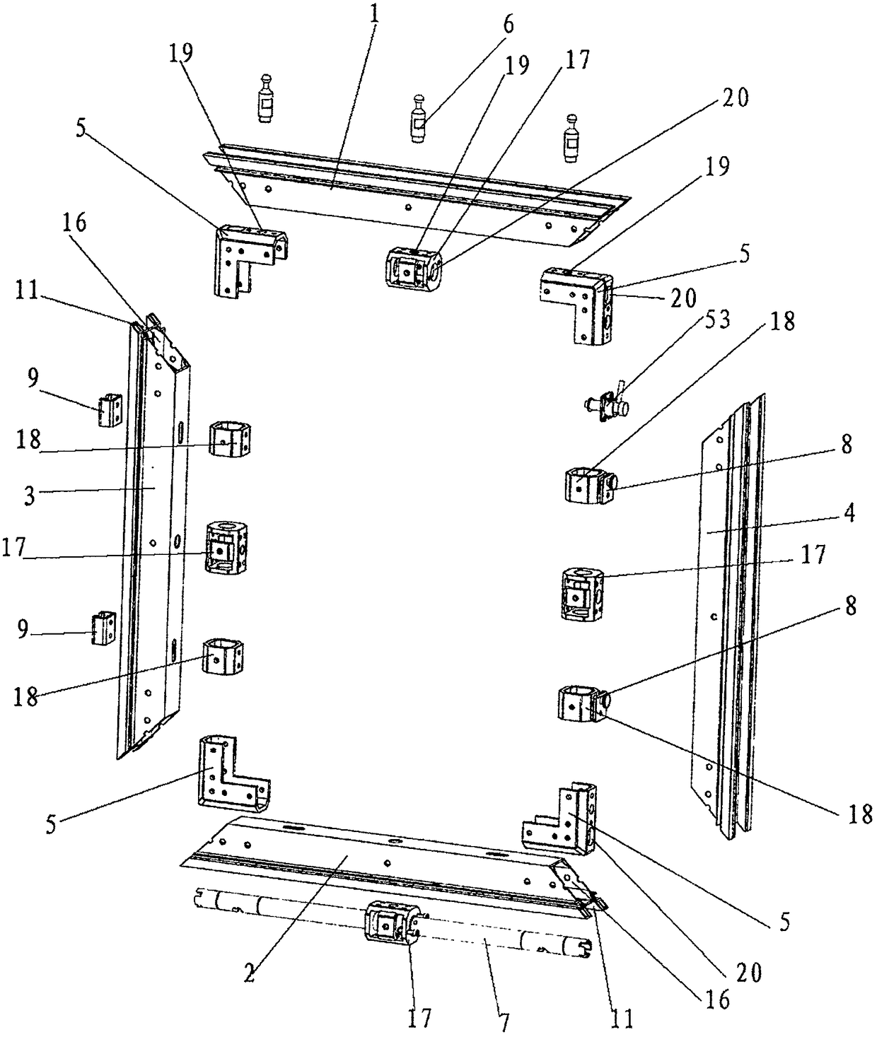 Fan-shaped construction module and construction system