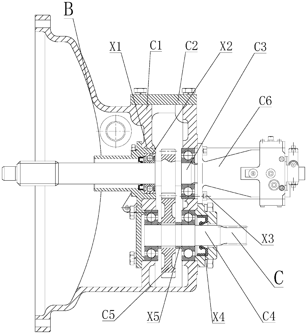 Tractor and power transfer device