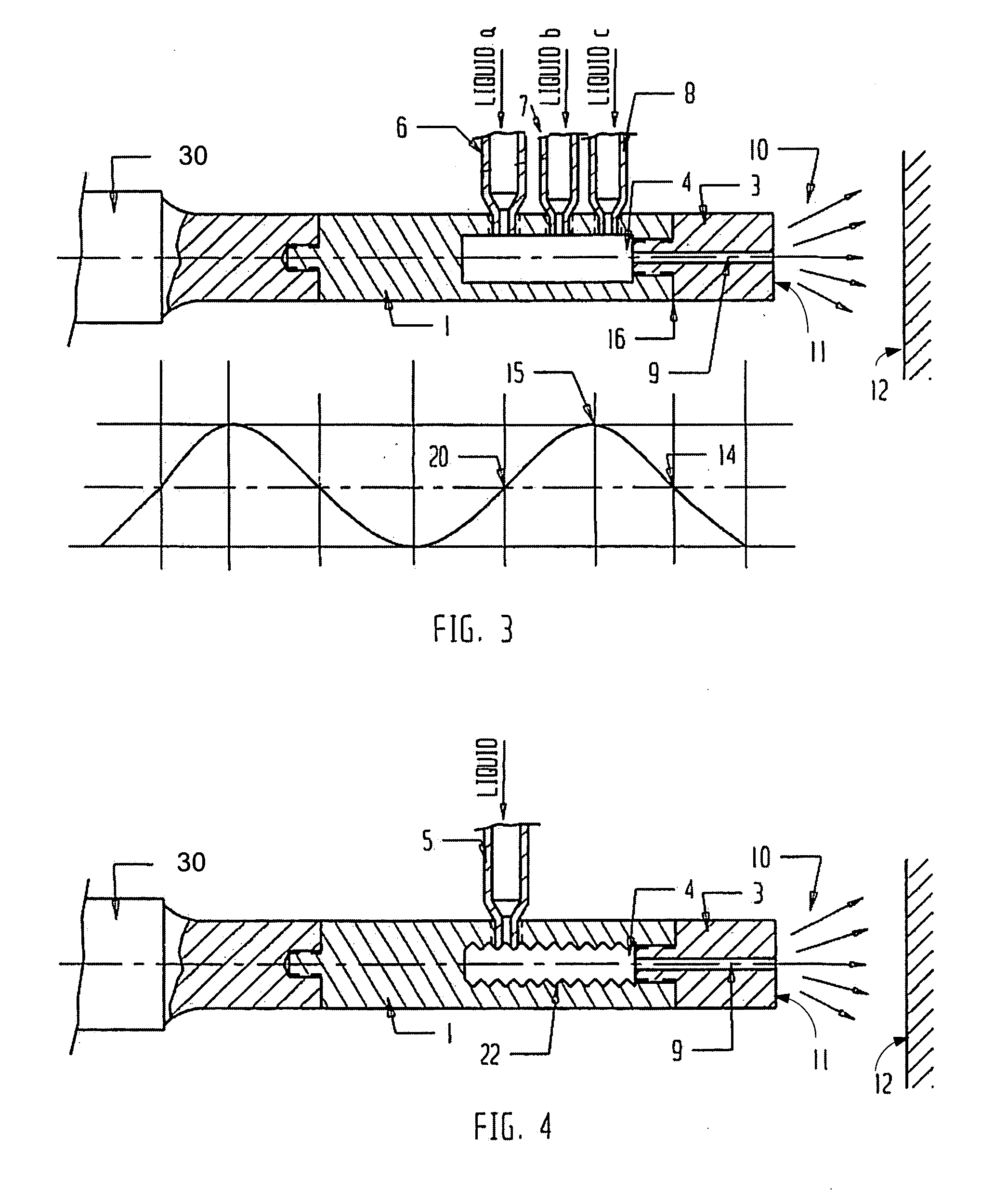 Ultrasound methods for mixing liquids and coating medical devices