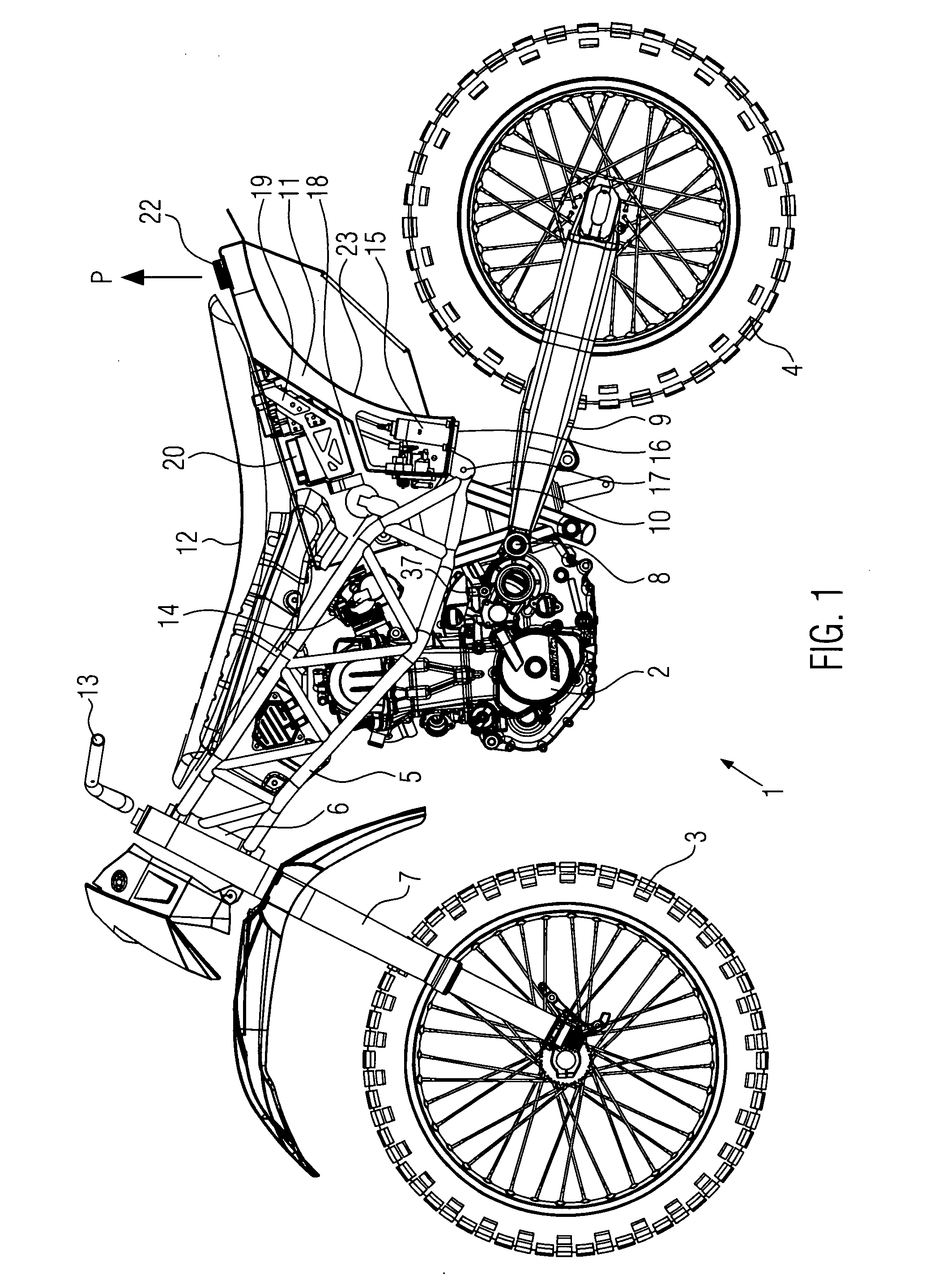 Off-road competition motorcycle