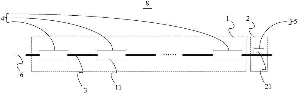 Ultrasonic transducer array, ultrasonic intervention treatment system and ultrasonic ablation catheter