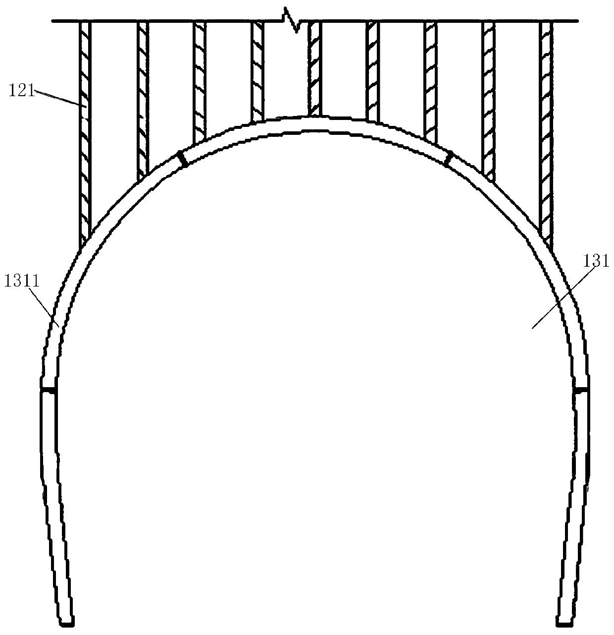 Construction method of cross passage from horizontal pilot tunnel to main tunnel and cross passage