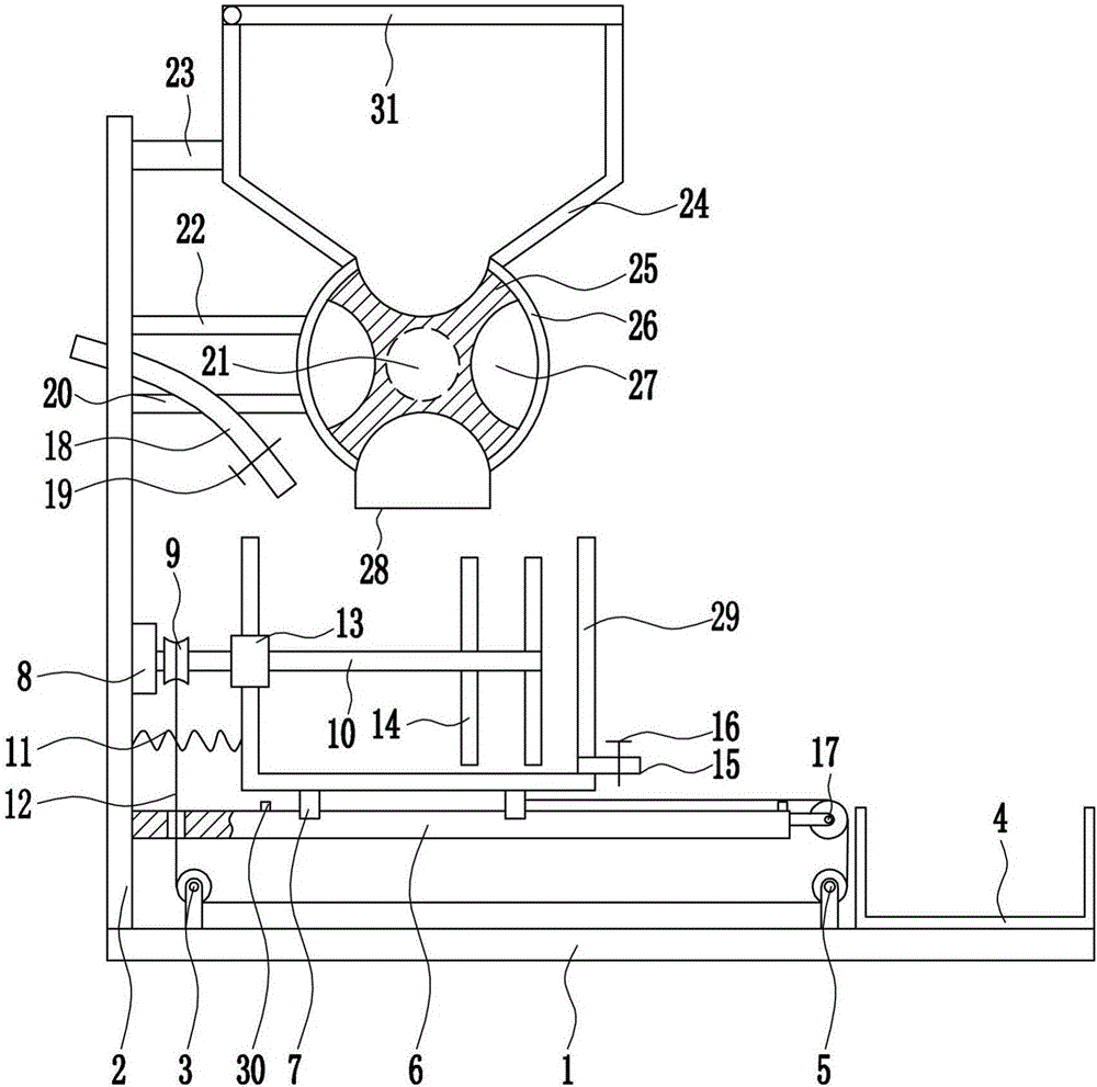 Quantified feeding device for livestock raising