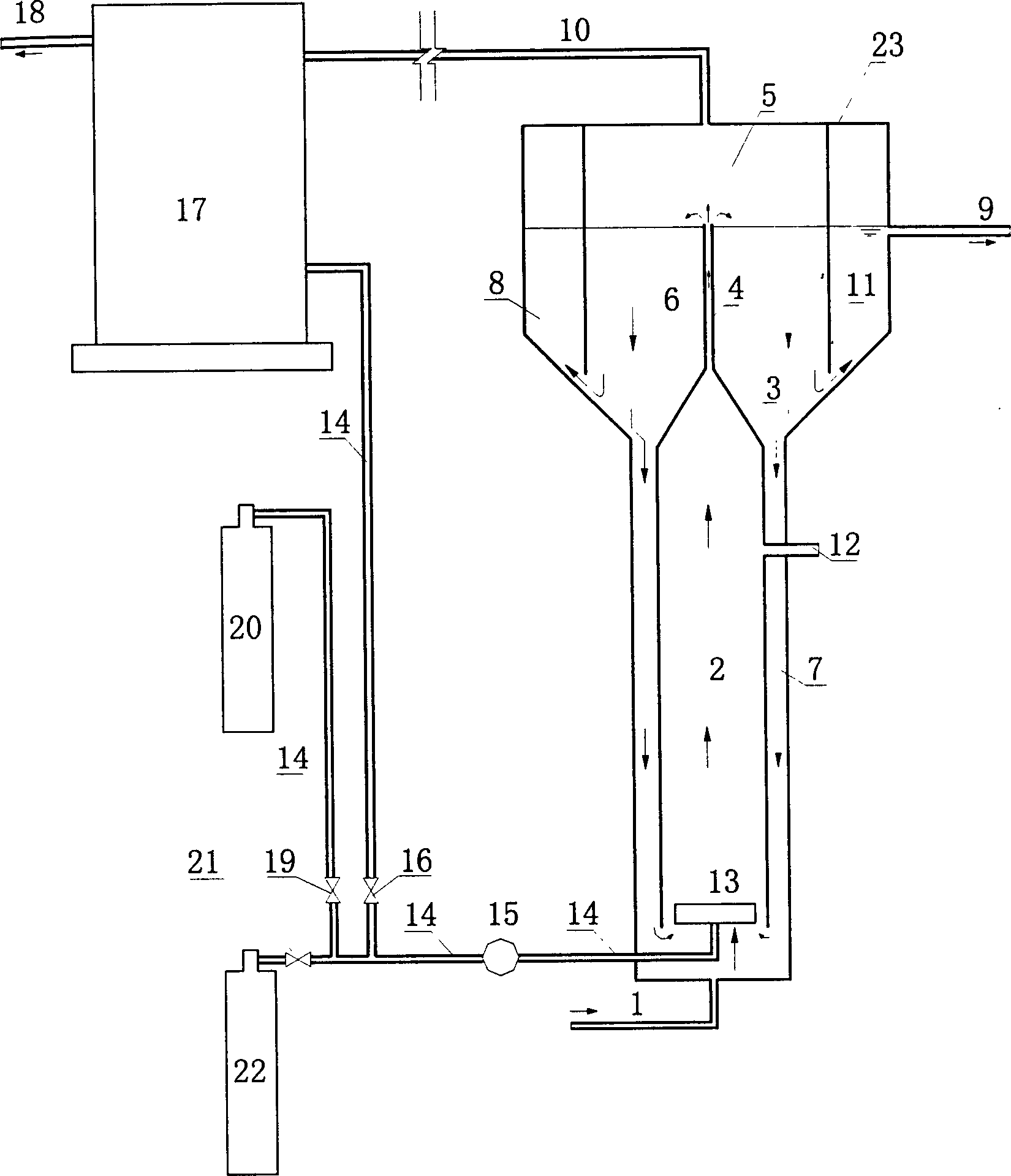 Anaerobic/aerobic dual purpose waste water treatment system