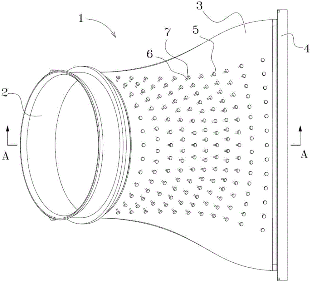 Gas turbine combustor transition section with cooling structure