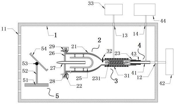 Test device for rapidly evaluating atmospheric wind stress corrosion and test method thereof