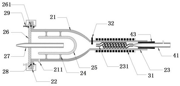 Test device for rapidly evaluating atmospheric wind stress corrosion and test method thereof