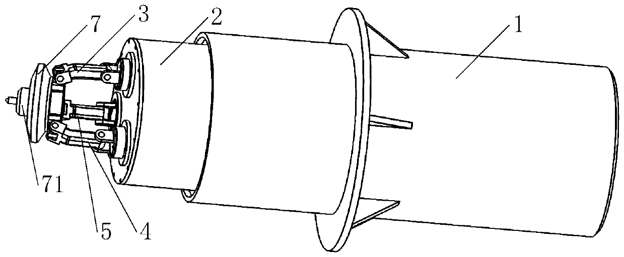 Two-rotation and one-move series-parallel parallel driving swing head mechanism with follow-up constraint